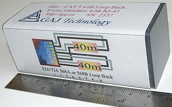 CAT 5/5e Simulator - 8‑wire with RJ‑45 Connectors